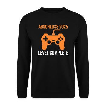Abschluss 2025 Prüfung Schulabschluss Geschenk - Unisex Pullover - Schwarz - Vorne - Alina (178cm) & Michal (187cm)