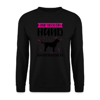 Hund Haustier Hunde Geschenk - Unisex Pullover - Schwarz - Vorne - Alina (178cm) & Michal (187cm)