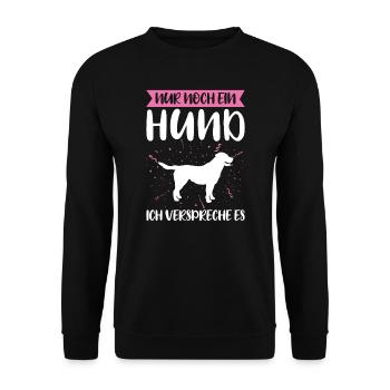 Hund Haustier Hundehalter Geschenk - Unisex Pullover - Schwarz - Vorne - Alina (178cm) & Michal (187cm)