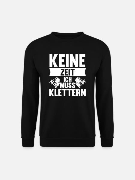 Berge Klettern Kletter Geschenk - Unisex Pullover - Schwarz