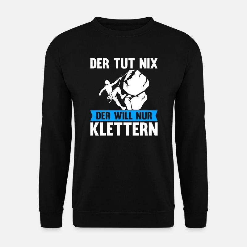 Berge Klettern Kletter Geschenk - Unisex Pullover - Schwarz