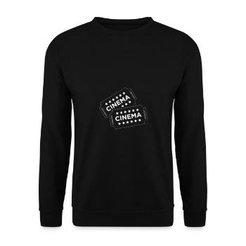 Cinema Tickets Tickets Icon Stars Movie Presentation - Unisex Sweatshirt - black - Front - Alina (178cm) & Michal (187cm)