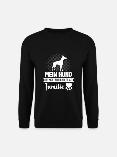 Hundehalter Vierbeiner Hunde Sprüche Familie - Unisex Pullover - Schwarz