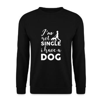 Single Hundebesitzer Hundeliebe Hunde Sprüche Hund - Unisex Pullover - Schwarz - Vorne - Alina (178cm) & Michal (187cm)