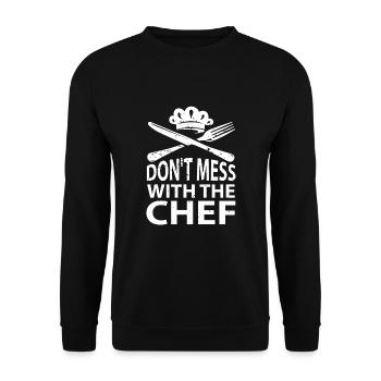Chef Grill Master GrillIng Cooking Grill Cook - Unisex Sweatshirt - black - Front - Alina (178cm) & Michal (187cm)