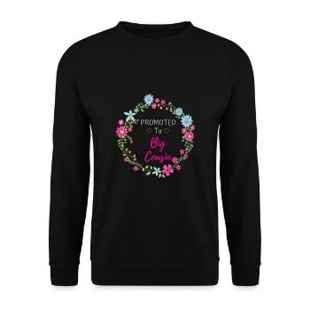 Big Cousin Cousin Cousinchen Family Relatives - Unisex Sweatshirt - black - Front - Alina (178cm) & Michal (187cm)