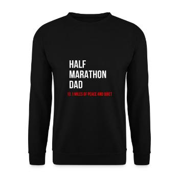 Demi-marathon papa papa 13,1 milles course de repos - Sweat-shirt Unisexe - noir - Devant - Alina (178cm) & Michal (187cm)