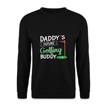 Golf Daddy Buddy Say Golfer Golfer Hobby - Unisex Sweatshirt - black - Front - Alina (178cm) & Michal (187cm)