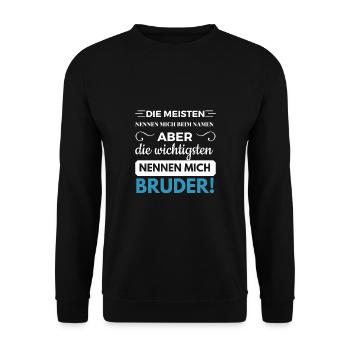 Frère cœur famille frère dire frères et soeurs Brudi - Sweat-shirt Unisexe - noir - Devant - Alina (178cm) & Michal (187cm)