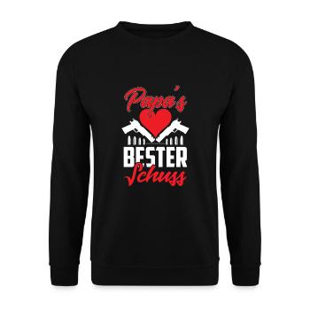 Le meilleur tir de papa de la Nativité Dire drôle - Sweat-shirt Unisexe - noir - Devant - Alina (178cm) & Michal (187cm)