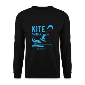Kite Surfer Loading Future Kitesurfer Sea - Unisex Sweatshirt - black - Front - Alina (178cm) & Michal (187cm)