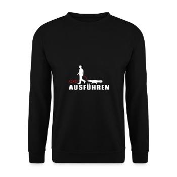Exe Ausführen IT Nerd Spruch Computer PC - Unisex Pullover - Schwarz - Vorne - Alina (178cm) & Michal (187cm)