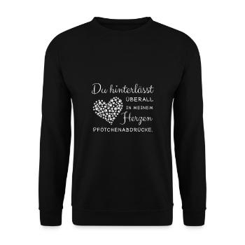 Hunde Sprüche Hund Hundeliebhaber Hundebesitzer - Unisex Pullover - Schwarz - Vorne - Alina (178cm) & Michal (187cm)