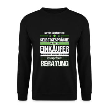 Einkäufer Einkauf Technisch Job Beruf Geschenk - Unisex Pullover - Schwarz - Vorne - Alina (178cm) & Michal (187cm)