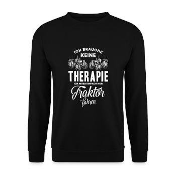 Traktor Fahrer Traktorfan Trecker Landwirt Bauer - Unisex Pullover - Schwarz - Vorne - Alina (178cm) & Michal (187cm)