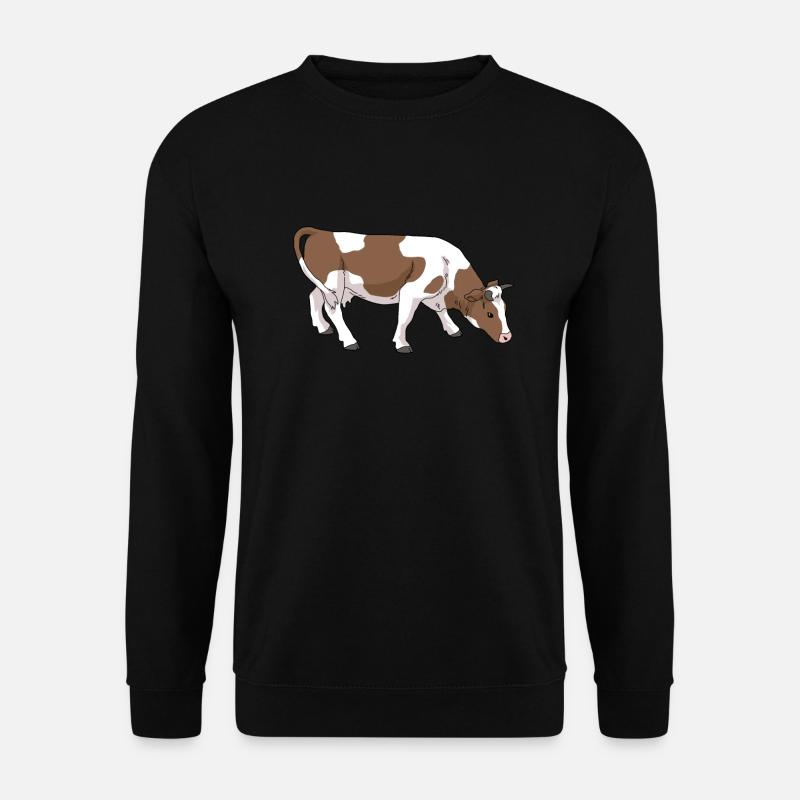 Kuh mit braunen Flecken - Unisex Pullover - Schwarz