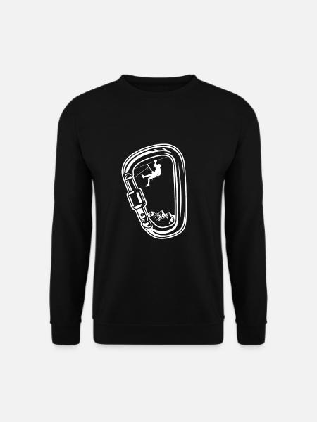 Kletterer Geschenk Felsklettern Carabiner Berge - Unisex Pullover - Schwarz