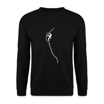 Alpiniste alpiniste cadeau battement de coeur ECG - Sweat-shirt Unisexe - noir - Devant - Alina (178cm) & Michal (187cm)