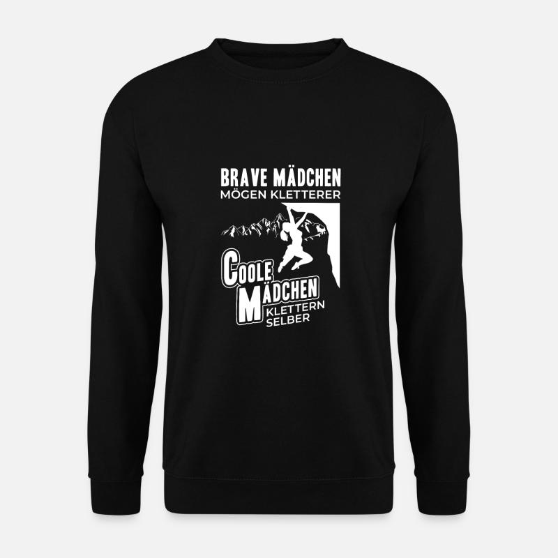 Lustiges Kletterer Geschenk Coole Mädchen Klettern - Unisex Pullover - Schwarz