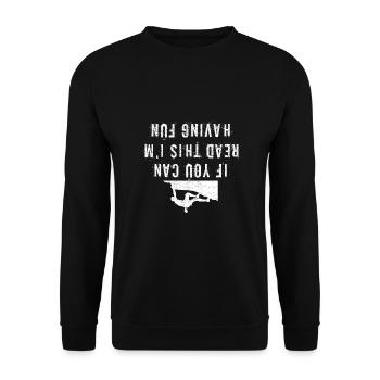 Cadeau d'escalade Si vous pouvez lire ceci, je suis amusant - Sweat-shirt Unisexe - noir - Devant - Alina (178cm) & Michal (187cm)