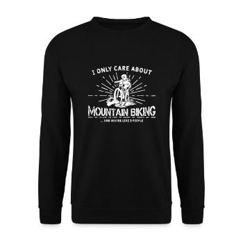 Je ne me soucie que du VTT VTT - Sweat-shirt Unisexe - noir - Devant - Alina (178cm) & Michal (187cm)
