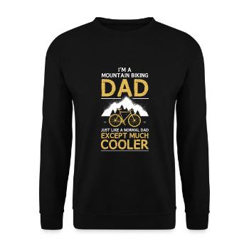 Mountain Biking Dad MTB mountain biker - Unisex Sweatshirt - black - Front - Alina (178cm) & Michal (187cm)