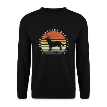 Best Labrador Dad Ever Hundepapa Hund Hundebesitze - Unisex Pullover - Schwarz - Vorne - Alina (178cm) & Michal (187cm)