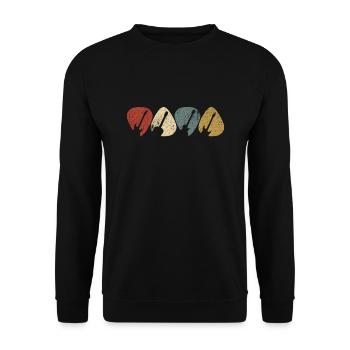 Guitar plectrum guitarist music lover guitar - Unisex Sweatshirt - black - Front - Alina (178cm) & Michal (187cm)