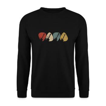 Guitare plectre guitariste mélomane guitare - Sweat-shirt Unisexe - noir - Devant - Alina (178cm) & Michal (187cm)