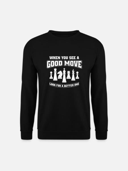 Schach Schachspieler Evolution Schachmatt Chess - Unisex Pullover - Schwarz