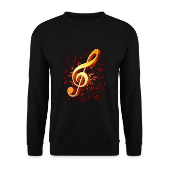 Clef Treble Clef Music Musician - Unisex Sweatshirt - black - Front - Alina (178cm) & Michal (187cm)