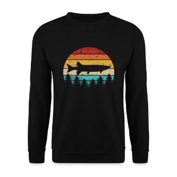 Hecht - Unisex Pullover - Schwarz - Vorne - Alina (178cm) & Michal (187cm)