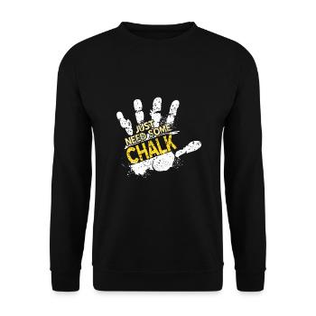 J'ai juste besoin d'escalade de bloc à la craie - Sweat-shirt Unisexe - noir - Devant - Alina (178cm) & Michal (187cm)