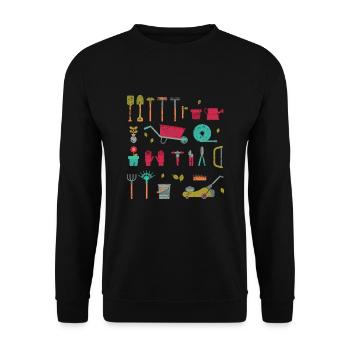 Jardinier paysagiste Evolution Horticulture - Sweat-shirt Unisexe - noir - Devant - Alina (178cm) & Michal (187cm)