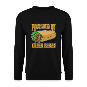 Powered by Doner Kebab - Powered by Doner Kebab - Unisex Sweatshirt - black - Front - Alina (178cm) & Michal (187cm)