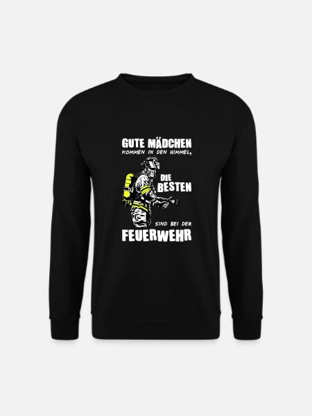 Feuerwehrfrau Freiwillige Feuerwehr Ehrenamt - Unisex Pullover - Schwarz