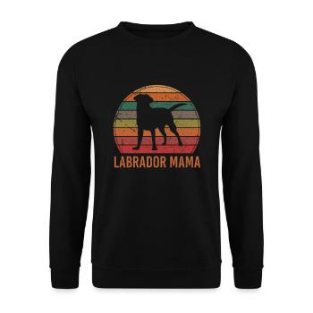 Labrador Mama Hunderasse Hundeliebhaber Hunde Hund - Unisex Pullover - Schwarz - Vorne - Alina (178cm) & Michal (187cm)