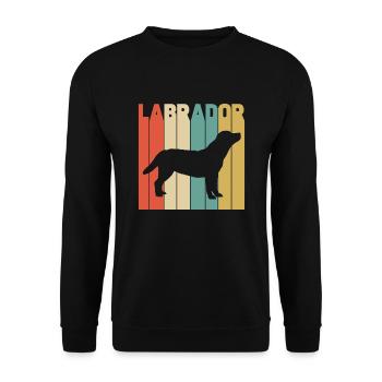 Labrador retro dog dog lover dogs - Unisex Sweatshirt - black - Front - Alina (178cm) & Michal (187cm)