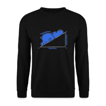 Adjacent opposite hypotenuse hippopotamus - Unisex Sweatshirt - black - Front - Alina (178cm) & Michal (187cm)