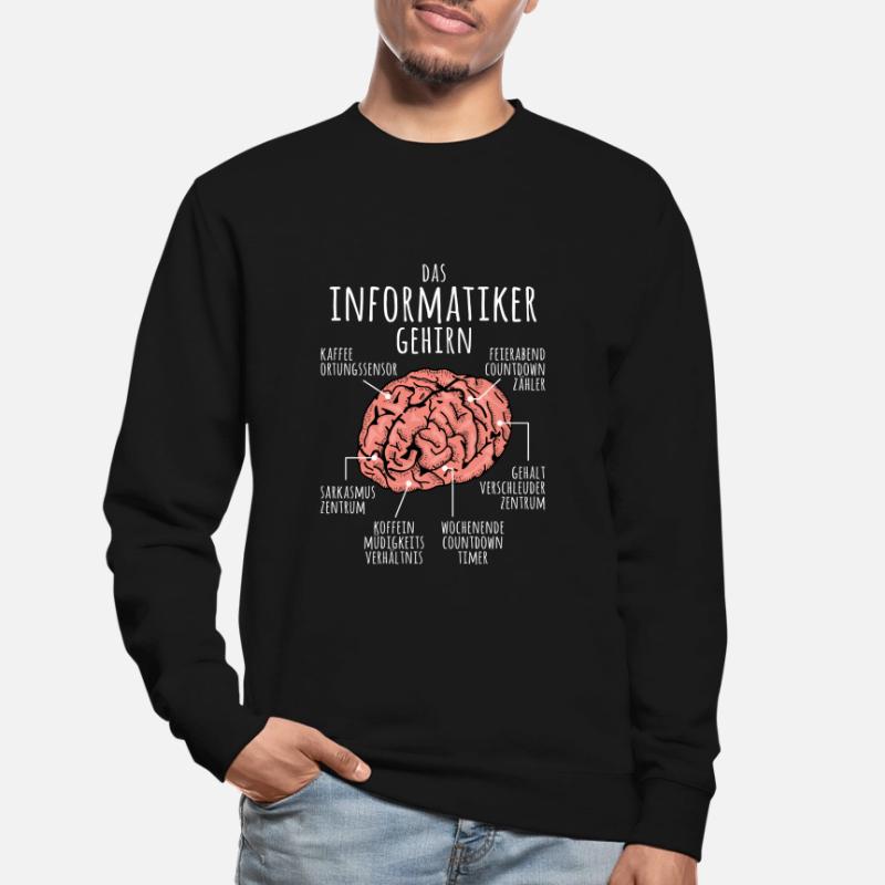 Informatiker Gehirn Programmierer Nerd IT Student Unisex Pullover