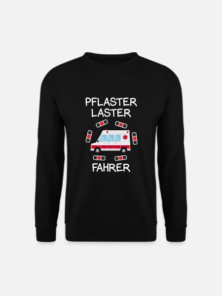 Pflaster Laster Fahrer Sanitäter Notarzt Rettungsd - Unisex Pullover - Schwarz