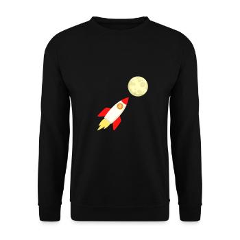 Bitcoin to the moon - Unisex Sweatshirt - black - Front - Alina (178cm) & Michal (187cm)