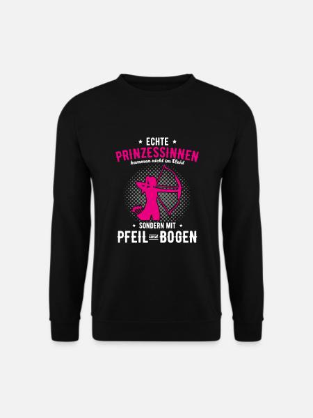 Prinzessin Pfeil & Bogen Spruch Bogenschützen Boge - Unisex Pullover - Schwarz