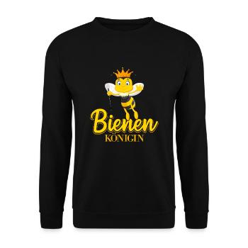 Lustiges Bienenkönigin Bienenzüchter Imker Bienen - Unisex Pullover - Schwarz - Vorne - Alina (178cm) & Michal (187cm)