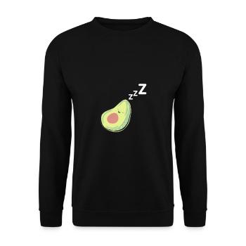 Sleeping Avocado Cute Baby Kids Gift Vegan - Sweat-shirt Unisexe - noir - Devant - Alina (178cm) & Michal (187cm)