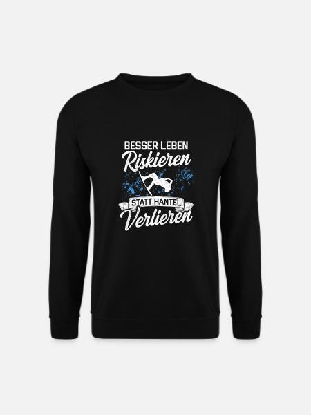 Wakeboard Besser Leben Riskieren Statt Hantel Verl - Unisex Pullover - Schwarz