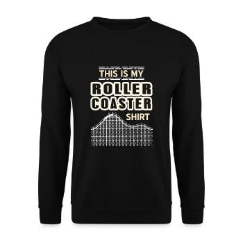C’est mon pull de rollercoaster parc de loisirs - Sweat-shirt Unisexe - noir - Devant - Alina (178cm) & Michal (187cm)