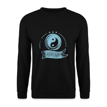 Qigong Chigong Traditionalle Meditatio chinois - Sweat-shirt Unisexe - noir - Devant - Alina (178cm) & Michal (187cm)
