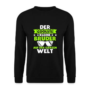 Der Coolste Kleine Bruder Auf Der Ganzen Welt Gesc - Unisex Pullover - Schwarz - Vorne - Alina (178cm) & Michal (187cm)