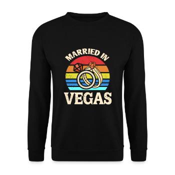 Verheiratet in Vegas - Unisex Pullover - Schwarz - Vorne - Alina (178cm) & Michal (187cm)